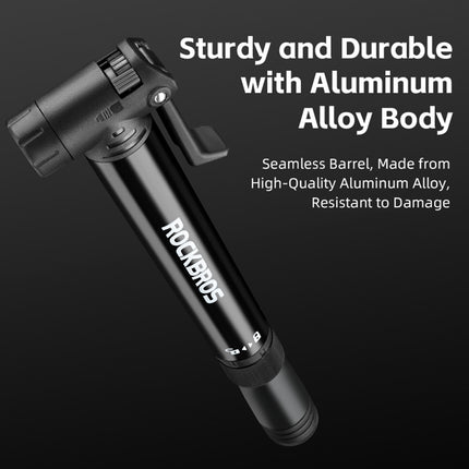 ROCKBROS Small hand-held bicycle pump with a bicycle frame holder + screwdriver - black – image 7