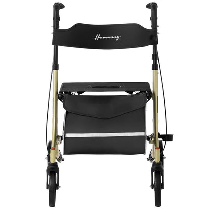 UNIPRODO Walker stand for senior with seat and bag for shopping up to 136kg - gold – image 9