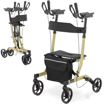 UNIPRODO Balcony four-wheeled folding for senior with a seat and bag up to 136kg