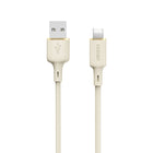 DUDAO Reinforced cable for iPhone SR USB-A - Lightning 5A 1m, beige
