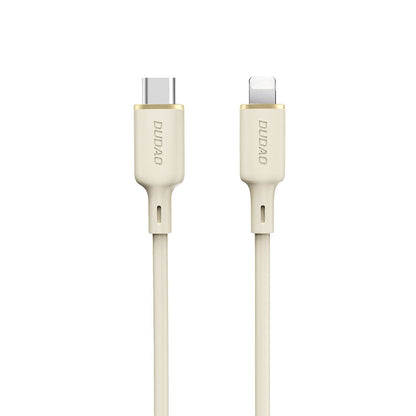 DUDAO SR reinforced cable for iPhone USB-C - Lightning 30W 2m, beige