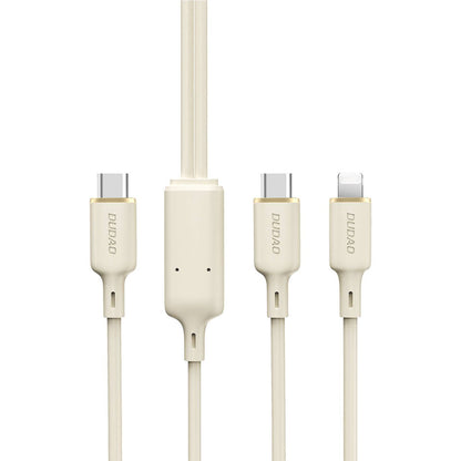 DUDAO 2in1 Cable reinforced cable SR USB-C - USB-C / Lightning 100W 1.2m beige