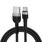 WOZINSKY Braided cable USB-A - USB-C 2.4A 1m black