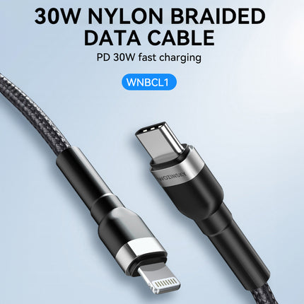 WOZINSKY Cable for iPhone USB-C - Lightning PD 30W 1m black – image 6