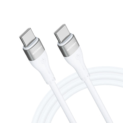 WOZINSKY Durable flexible cable USB-C - USB-C PD 65W 1m white – image 4