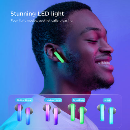 JOYROOM TWS IceLens Series wireless headphones with white LED lights – image 9