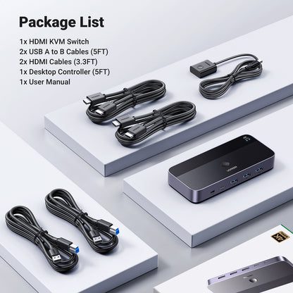 UGREEN 2in1 Switch HDMI / USB-A / USB-B / USB-C / microUSB black – image 5