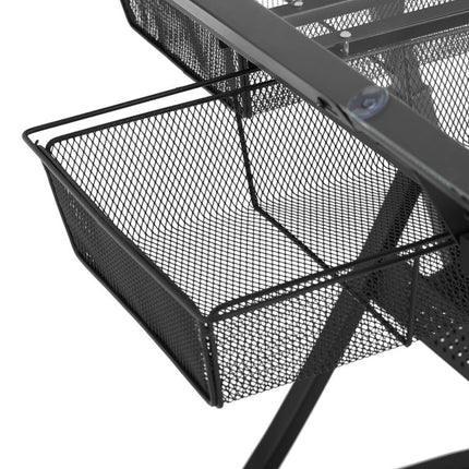 FROMMSTARCK Desk, glass drawing table with drawers for drawing and sketching, 120x60 cm – image 4