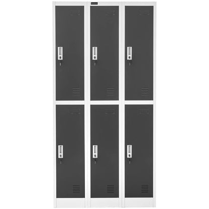 FROMMSTARCK Clock box with social metal storage closet 6 lockers for keys – image 6