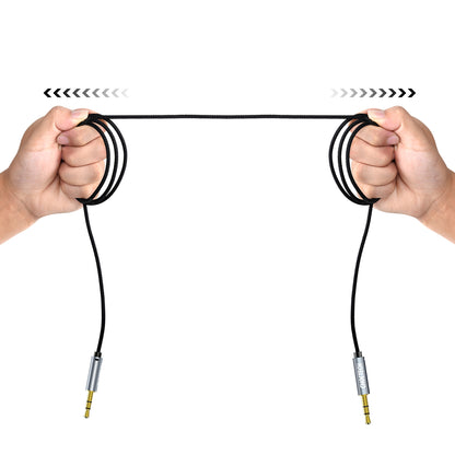 CHOETECH AUX audio cable for speaker 2x mini jack 3.5mm male 1.2m - black – image 3