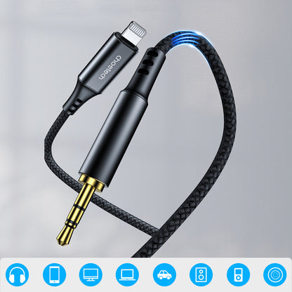 CHOETECH iPhone Lighting AUX audio cable - mini jack 3.5mm 1 m - black – image 8