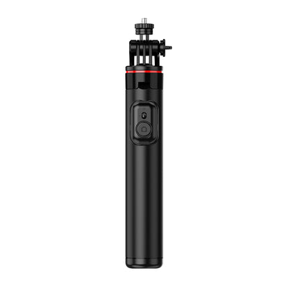 HURTEL Telescopic selfie stick with remote control + 2x LED light tripod stand for phone 1.3m aluminum - black – image 5