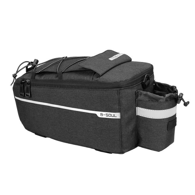 Thermal bicycle bag 9l for trunk with pocket and shoulder strap - black