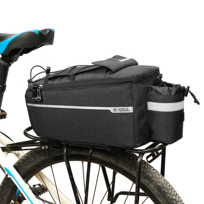 HURTEL Thermal bicycle bag 9l for the trunk with a water bottle pocket and shoulder strap - black – image 11