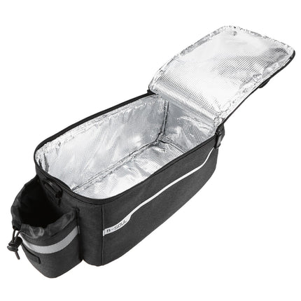 HURTEL Thermal bicycle bag 9l for the trunk with a water bottle pocket and shoulder strap - black – image 4