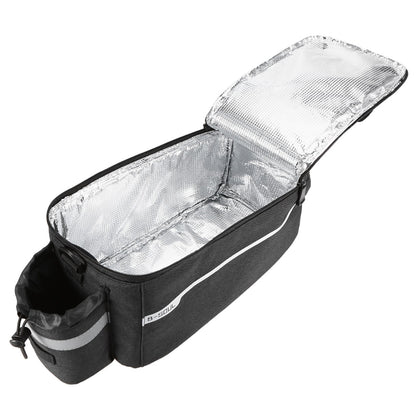 HURTEL Thermal bicycle bag 9l for the trunk with a water bottle pocket and shoulder strap - black – image 4