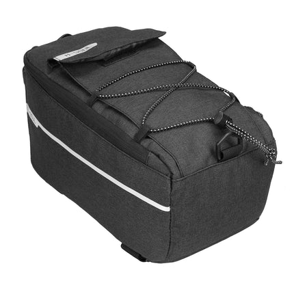 Thermal bicycle bag 9l for trunk with pocket and shoulder strap - black