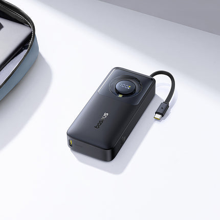 BASEUS 10000mAh 30W Powerbank with USB-C port and Free2Pull USB-C retractable cable - black – image 9