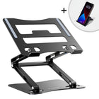WOZINSKY SET Aluminum laptop stand + smartphone stand - black