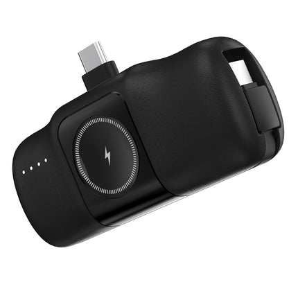 WOZINSKY Mini powerbank 5000mAh 15W USB-C and Apple Watch charger - black – image 2