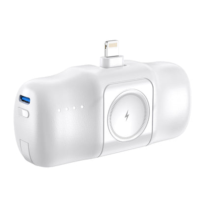 WOZINSKY Mini powerbank 5000mAh 15W iPhone Lightning and Apple Watch charger - white – image 3