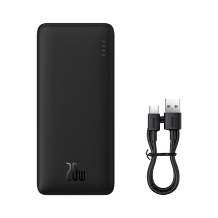 BASEUS Airpow 20W 10000mAh powerbank with USB-A - USB-C cable 30cm - black