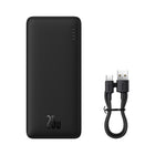 BASEUS Airpow 20W 10000mAh powerbank with USB-A - USB-C cable 30cm - black