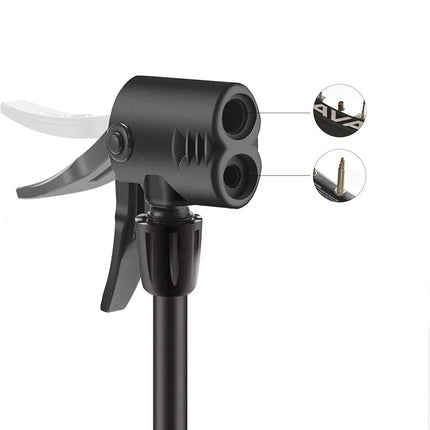 ROCKBROS Universal floor foot bicycle pump with pressure gauge - black – image 5