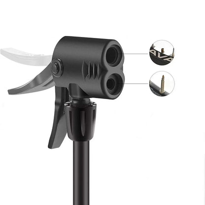 ROCKBROS Universal floor foot bicycle pump with pressure gauge - black – image 5
