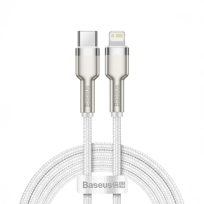 BASEUS Cafule Series Metal Data USB-C - iPhone Lightning 20W PD cable 1m - white