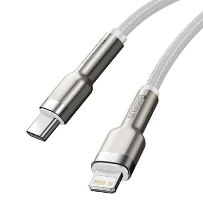 BASEUS Cafule Series Metal Data USB-C - iPhone Lightning 20W PD cable 1m - white – image 4