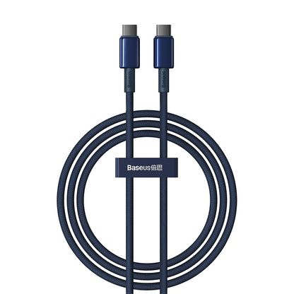 BASEUS Tungsten Gold USB-C - USB-C cable 100W 1m - navy blue