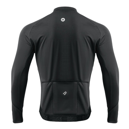 ROCKBROS Warm autumn/winter cycling jersey with long sleeves M - black – image 3