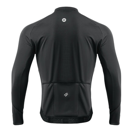 ROCKBROS Warm autumn/winter XXL long-sleeved cycling jersey - black – image 3