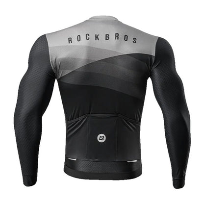 ROCKBROS Spring/summer long-sleeved cycling jersey M - black – image 14