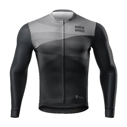 ROCKBROS Spring/summer XL long-sleeved cycling jersey - black – image 2