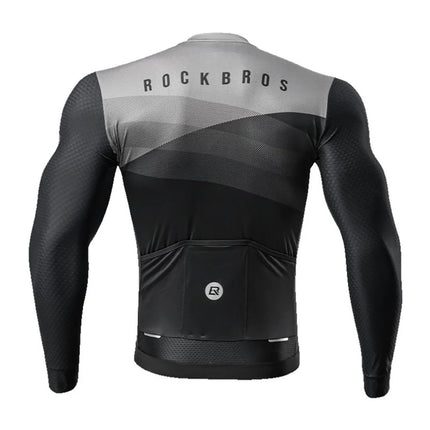 ROCKBROS Spring/summer XL long-sleeved cycling jersey - black – image 3