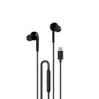 DUDAO X3C+ in-ear wired headphones with microphone and USB-C remote control 1.2m - black