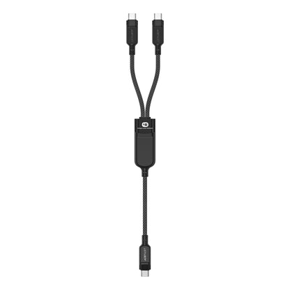 ACEFAST 2in1 Cable double USB-C - 2x USB-C 100W 480Mb/s - black