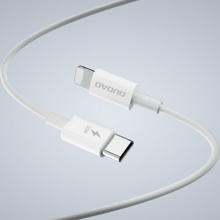 DUDAO GaN A30EUL 30W USB-A USB-C mains charger + USB-C - Lightning cable - white – image 9