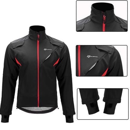 ROCKBROS Windproof cycling sports jacket up to -10C, size L - black – image 2