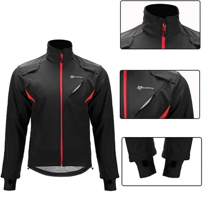 ROCKBROS Windproof cycling sports jacket up to -10C, size L - black – image 2