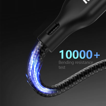 DUDAO 3in1 Cable USB-C - USB-C / iPhone Lightning / charger for Apple Watch PD 100W 1.2m - black – image 3