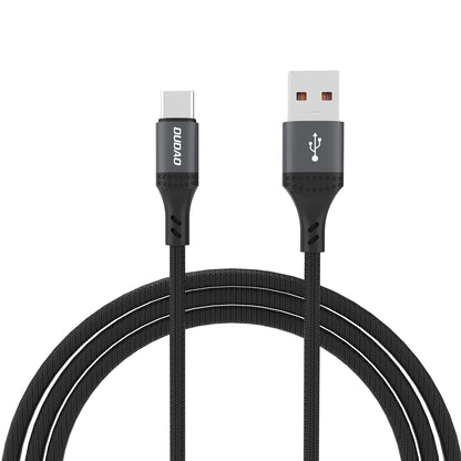 DUDAO Braided cable L3ST USB-A - USB-C 5A 1.2m - black