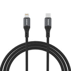 DUDAO Braided cable L3CL USB-C - Lightning 30W 2m - black