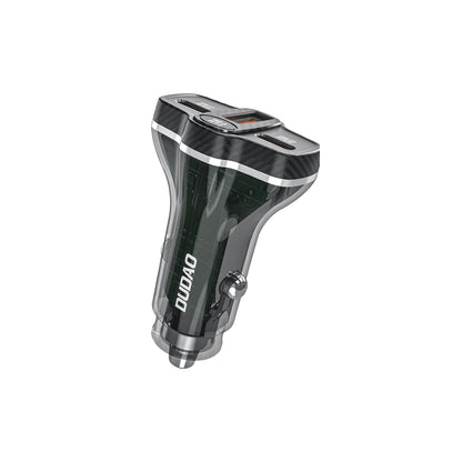 DUDAO R78 78W USB-C PD / 2xUSB-A QC car charger - black