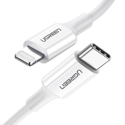 UGREEN MFi USB-C - iPhone Lightning cable 20W 3A 0.25m - white