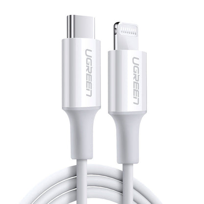 UGREEN MFi USB-C - iPhone Lightning cable 20W 3A 0.25m - white – image 2
