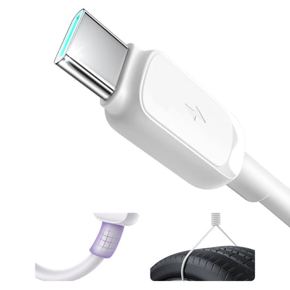 JOYROOM Multi-Color Series A14 USB-A - USB-C 3A cable 1.2 m - white – image 2