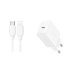 JOYROOM USB-C PD QC 20W charger + iPhone Lightning cable 1m - white